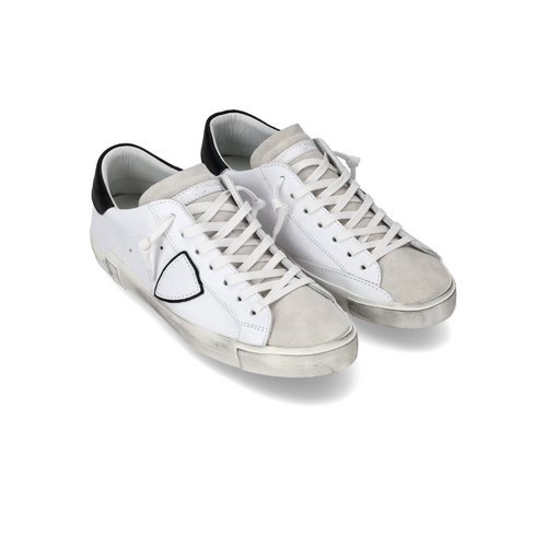 Basket basse Prsx homme - blanc et noir