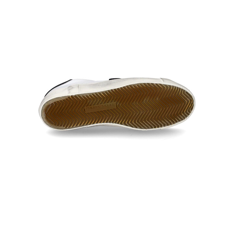 Basket basse Prsx homme - blanc et noir