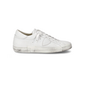 Basket basse Prsx homme en cuir, Blanc