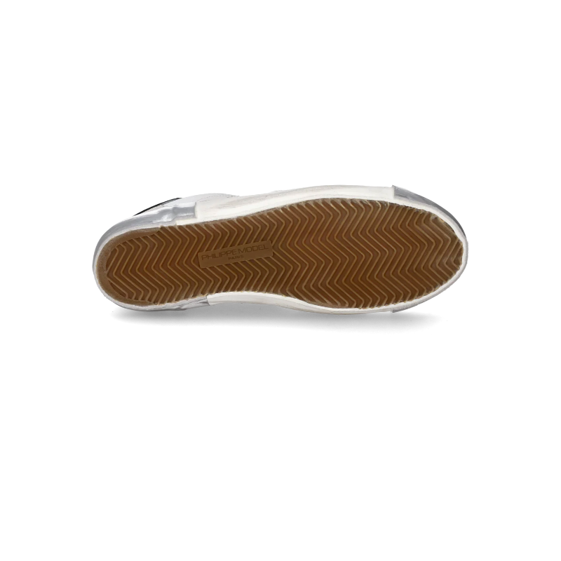 Basket basse Prsx homme - blanc et argent