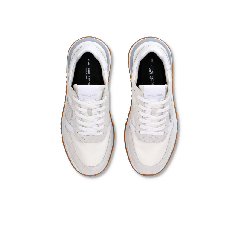 Basket basse Tropez 2.1 homme en nylon et en cuir, Blanc