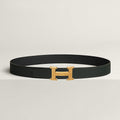 Ceinture Hermes, H Guillochée Doré Jaune