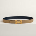 Ceinture Hermes, H Guillochée Doré Jaune