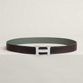 Ceinture Hermes, H Strié Argenté