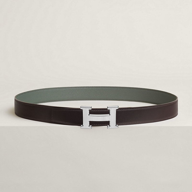 Ceinture Hermes, H Strié Argenté